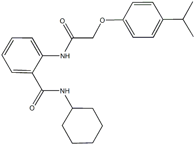 N-cyclohexyl-2-{[(4-isopropylphenoxy)acetyl]amino}benzamide Struktur