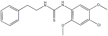 N-(4-chloro-2,5-dimethoxyphenyl)-N'-(2-phenylethyl)thiourea Struktur