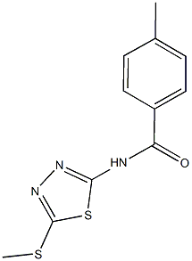 4-methyl-N-[5-(methylsulfanyl)-1,3,4-thiadiazol-2-yl]benzamide Structure