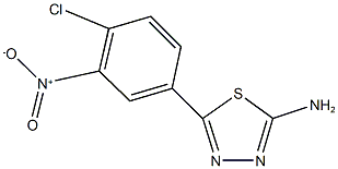 2-amino-5-{4-chloro-3-nitrophenyl}-1,3,4-thiadiazole Struktur