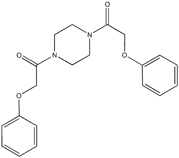 1,4-bis(phenoxyacetyl)piperazine Struktur