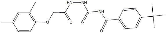 4-tert-butyl-N-({2-[(2,4-dimethylphenoxy)acetyl]hydrazino}carbothioyl)benzamide Struktur