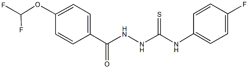 2-[4-(difluoromethoxy)benzoyl]-N-(4-fluorophenyl)hydrazinecarbothioamide Struktur