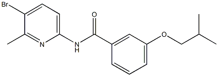 N-(5-bromo-6-methyl-2-pyridinyl)-3-isobutoxybenzamide Struktur