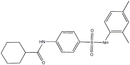 N-{4-[(2,4-dimethylanilino)sulfonyl]phenyl}cyclohexanecarboxamide Struktur