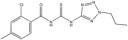 N-(2-chloro-4-methylbenzoyl)-N'-(2-propyl-2H-tetraazol-5-yl)thiourea Struktur