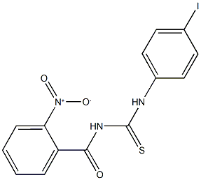 N-{2-nitrobenzoyl}-N'-(4-iodophenyl)thiourea Struktur