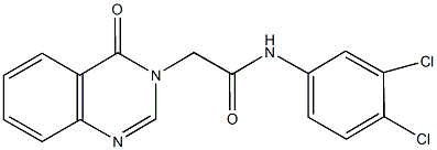 N-(3,4-dichlorophenyl)-2-(4-oxo-3(4H)-quinazolinyl)acetamide Struktur