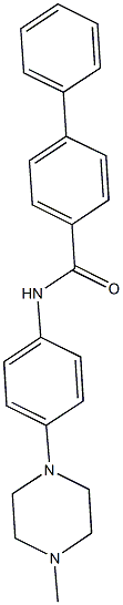 N-[4-(4-methyl-1-piperazinyl)phenyl][1,1'-biphenyl]-4-carboxamide Struktur