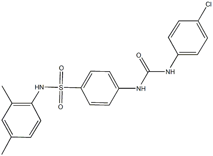 4-{[(4-chloroanilino)carbonyl]amino}-N-(2,4-dimethylphenyl)benzenesulfonamide Struktur