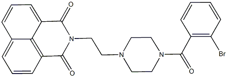 2-{2-[4-(2-bromobenzoyl)-1-piperazinyl]ethyl}-1H-benzo[de]isoquinoline-1,3(2H)-dione Struktur