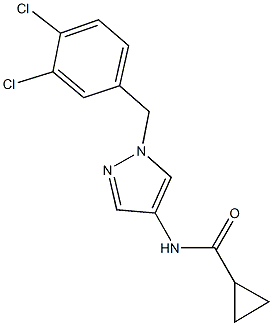 N-[1-(3,4-dichlorobenzyl)-1H-pyrazol-4-yl]cyclopropanecarboxamide Struktur