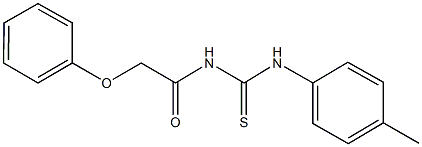 N-(4-methylphenyl)-N'-(phenoxyacetyl)thiourea Struktur