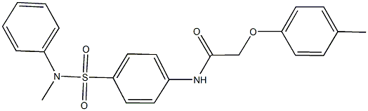 N-{4-[(methylanilino)sulfonyl]phenyl}-2-(4-methylphenoxy)acetamide Struktur