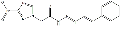 2-{3-nitro-1H-1,2,4-triazol-1-yl}-N'-(1-methyl-3-phenyl-2-propenylidene)acetohydrazide Struktur