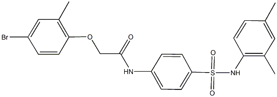 2-(4-bromo-2-methylphenoxy)-N-{4-[(2,4-dimethylanilino)sulfonyl]phenyl}acetamide Struktur