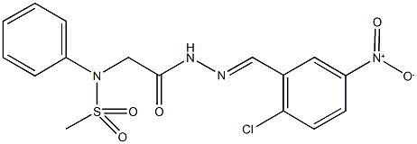 N-[2-(2-{2-chloro-5-nitrobenzylidene}hydrazino)-2-oxoethyl]-N-phenylmethanesulfonamide Struktur