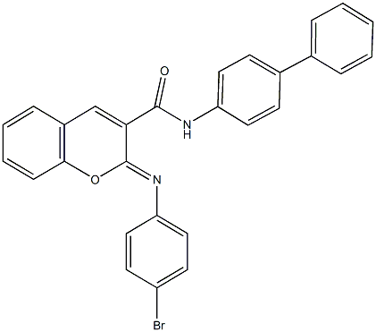 N-[1,1'-biphenyl]-4-yl-2-[(4-bromophenyl)imino]-2H-chromene-3-carboxamide Struktur