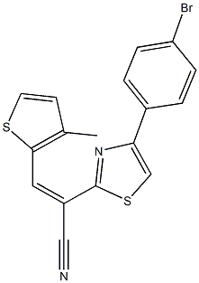 2-[4-(4-bromophenyl)-1,3-thiazol-2-yl]-3-(3-methyl-2-thienyl)acrylonitrile Struktur