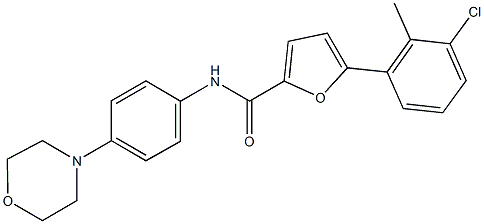 5-(3-chloro-2-methylphenyl)-N-[4-(4-morpholinyl)phenyl]-2-furamide Struktur