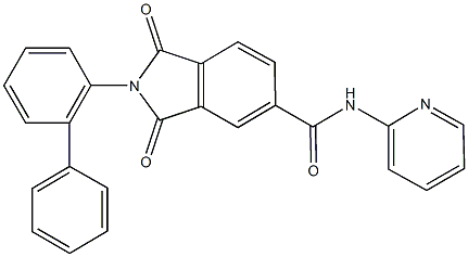 2-[1,1'-biphenyl]-2-yl-1,3-dioxo-N-(2-pyridinyl)-5-isoindolinecarboxamide Struktur