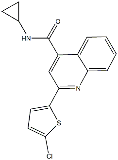 2-(5-chloro-2-thienyl)-N-cyclopropyl-4-quinolinecarboxamide Struktur