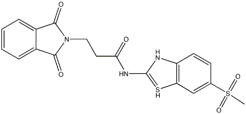 3-(1,3-dioxo-1,3-dihydro-2H-isoindol-2-yl)-N-[6-(methylsulfonyl)-3H-1lambda~4~,3-benzothiazol-2-yl]propanamide Struktur