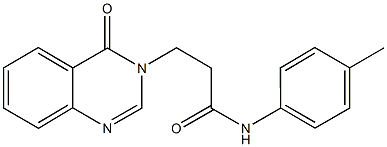 N-(4-methylphenyl)-3-(4-oxo-3(4H)-quinazolinyl)propanamide Struktur