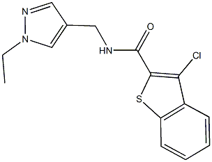 3-chloro-N-[(1-ethyl-1H-pyrazol-4-yl)methyl]-1-benzothiophene-2-carboxamide Struktur