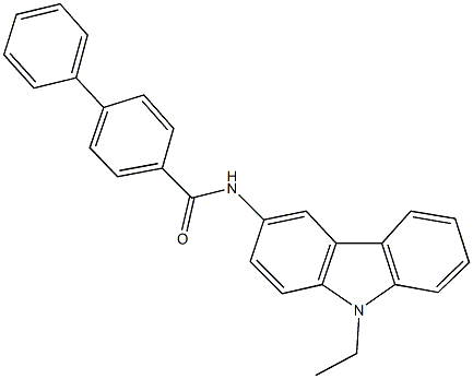 N-(9-ethyl-9H-carbazol-3-yl)[1,1'-biphenyl]-4-carboxamide Struktur