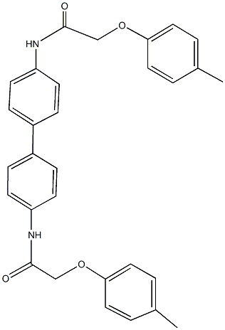 2-(4-methylphenoxy)-N-(4'-{[(4-methylphenoxy)acetyl]amino}[1,1'-biphenyl]-4-yl)acetamide Struktur