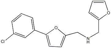 N-{[5-(3-chlorophenyl)-2-furyl]methyl}-N-(2-furylmethyl)amine Struktur