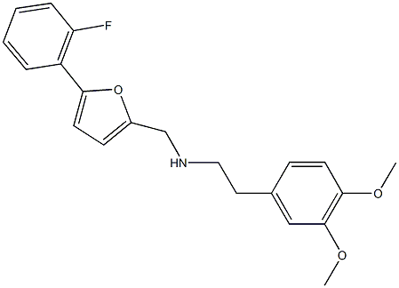 2-(3,4-dimethoxyphenyl)-N-{[5-(2-fluorophenyl)-2-furyl]methyl}ethanamine Struktur