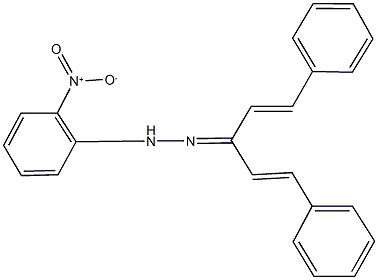 1,5-diphenyl-1,4-pentadien-3-one {2-nitrophenyl}hydrazone Struktur