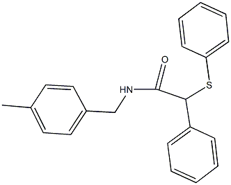 N-(4-methylbenzyl)-2-phenyl-2-(phenylsulfanyl)acetamide Struktur