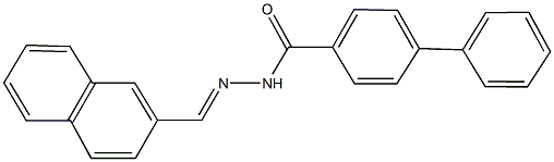 N'-(2-naphthylmethylene)[1,1'-biphenyl]-4-carbohydrazide Struktur