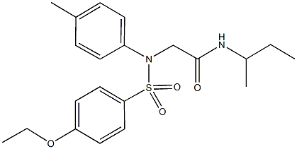 N-(sec-butyl)-2-{[(4-ethoxyphenyl)sulfonyl]-4-methylanilino}acetamide Struktur