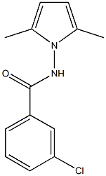 3-chloro-N-(2,5-dimethyl-1H-pyrrol-1-yl)benzamide Struktur