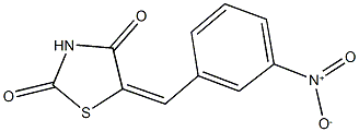 5-{3-nitrobenzylidene}-1,3-thiazolidine-2,4-dione Struktur