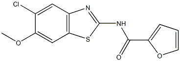 N-(5-chloro-6-methoxy-1,3-benzothiazol-2-yl)-2-furamide Struktur