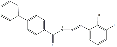 N'-(2-hydroxy-3-methoxybenzylidene)[1,1'-biphenyl]-4-carbohydrazide Struktur