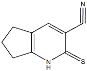 2-thioxo-2,5,6,7-tetrahydro-1H-cyclopenta[b]pyridine-3-carbonitrile Struktur