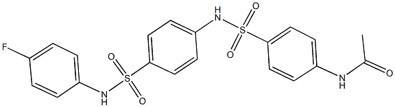 N-[4-({4-[(4-fluoroanilino)sulfonyl]anilino}sulfonyl)phenyl]acetamide Struktur