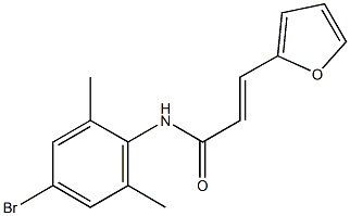 N-(4-bromo-2,6-dimethylphenyl)-3-(2-furyl)acrylamide Struktur