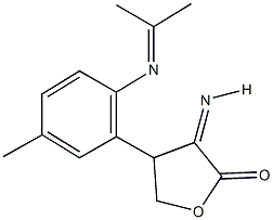 3-imino-4-{5-methyl-2-[(1-methylethylidene)amino]phenyl}dihydro-2(3H)-furanone Struktur