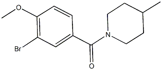 2-bromo-4-[(4-methyl-1-piperidinyl)carbonyl]phenyl methyl ether Struktur