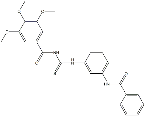 N-[3-({[(3,4,5-trimethoxybenzoyl)amino]carbothioyl}amino)phenyl]benzamide Struktur