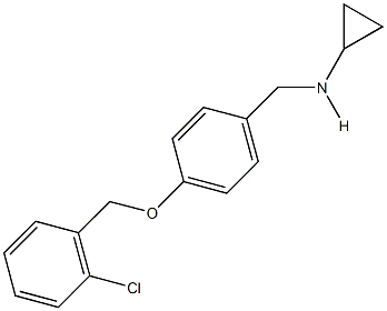 N-{4-[(2-chlorobenzyl)oxy]benzyl}-N-cyclopropylamine Struktur