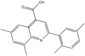 2-(2,5-dimethylphenyl)-6,8-dimethyl-4-quinolinecarboxylic acid Struktur