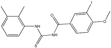 N-(2,3-dimethylphenyl)-N'-(3-iodo-4-methoxybenzoyl)thiourea Struktur